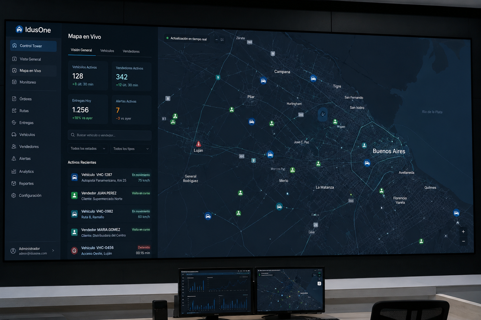 Operación de transporte conectada en IDUS